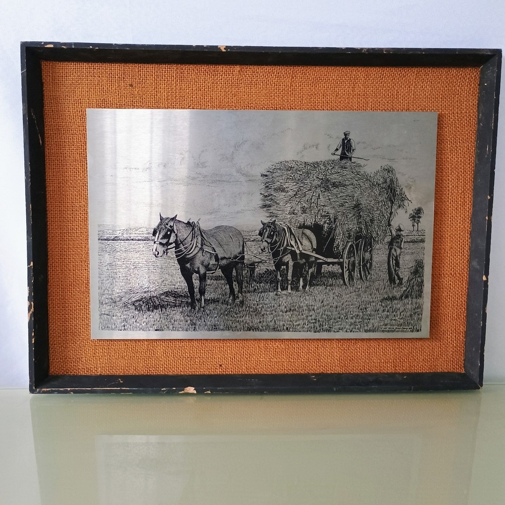 Lewis & Clayton "The Hay Wain" Etching Framed Signed‎ Original Art Print Picture